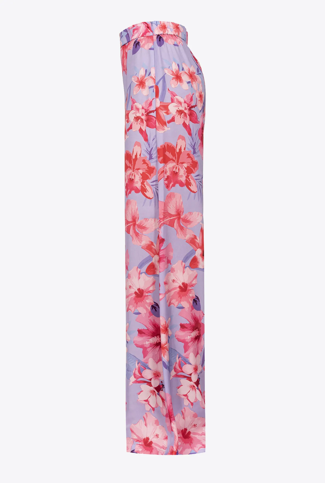 Pantalons|PINKO Pantalon Ample A Imprime Floral Lilas/Rose Clair/Fuchsia