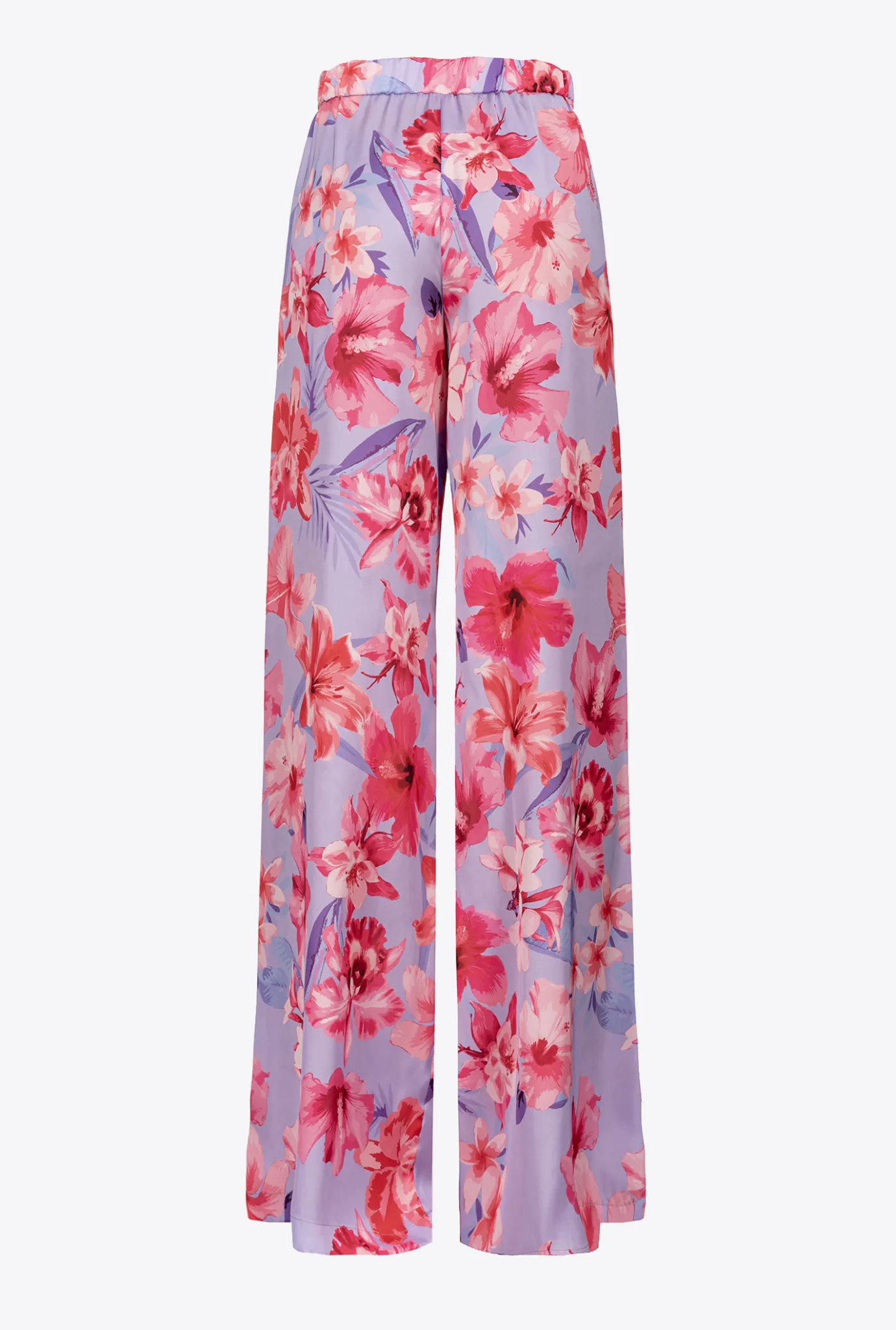 Pantalons|PINKO Pantalon Ample A Imprime Floral Lilas/Rose Clair/Fuchsia