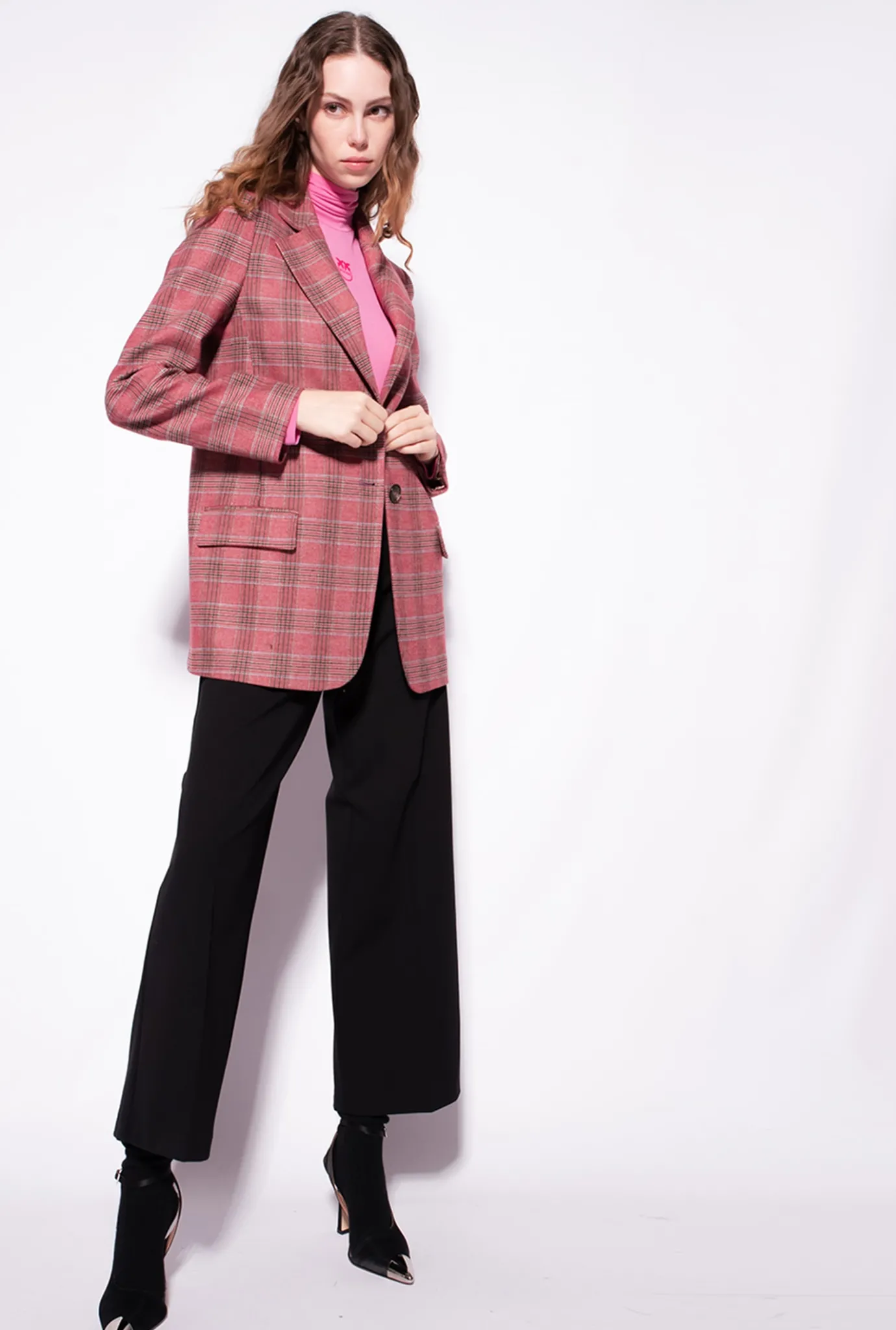 Pantalons|PINKO Pantalon Ample Stretch Noir Limousine