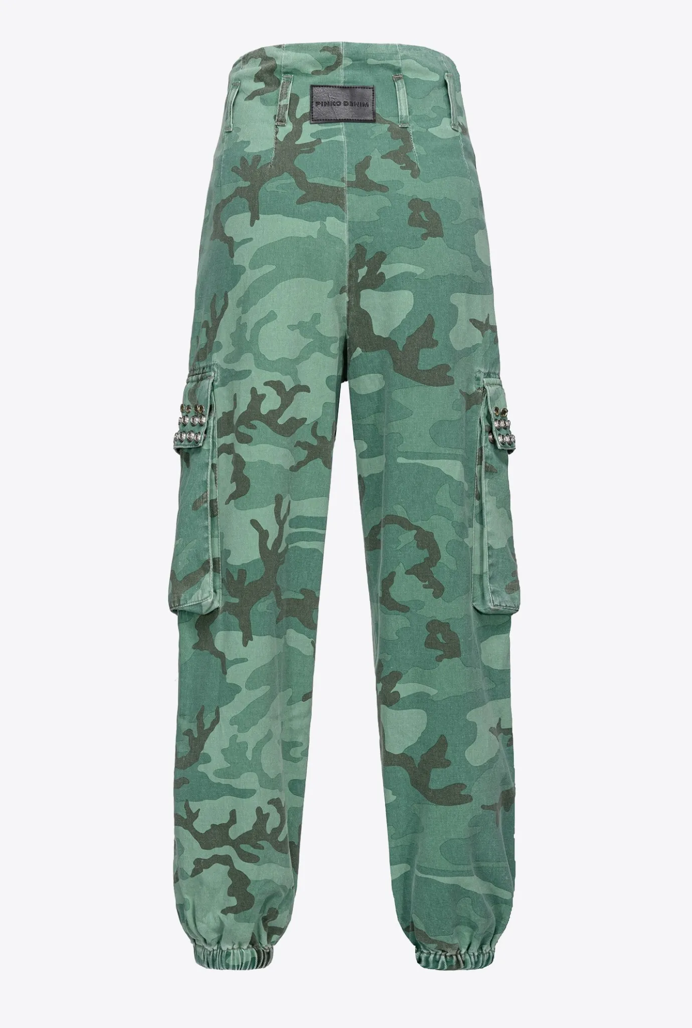 Jeans|PINKO Pantalon Cargo Camouflage A Strass Multi. Vert/Marron