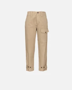 Pantalons|PINKO Pantalon Cargo En Coton Bois D’Orme