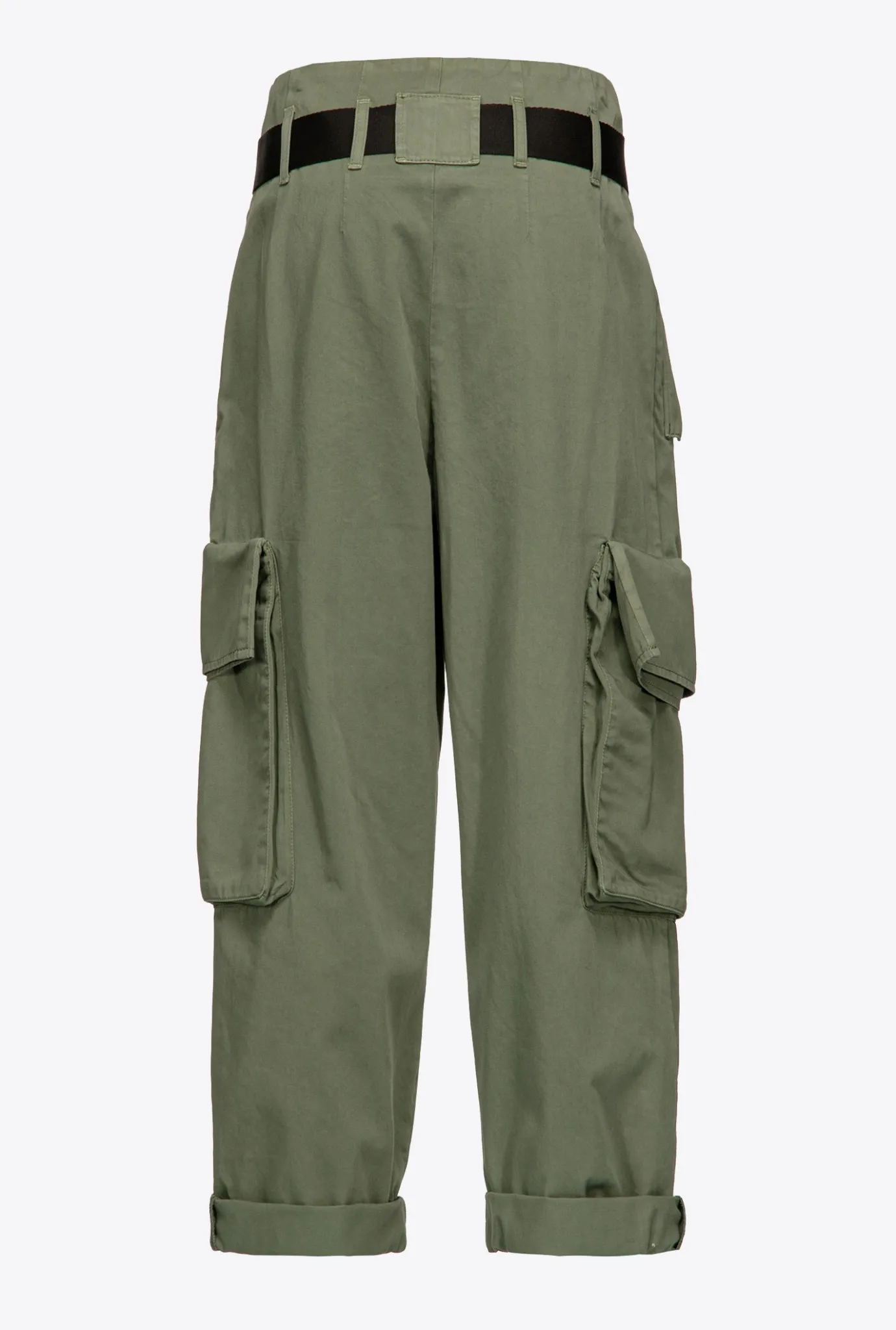 Pantalons|PINKO Pantalon Cargo Oversize Vert Cypres