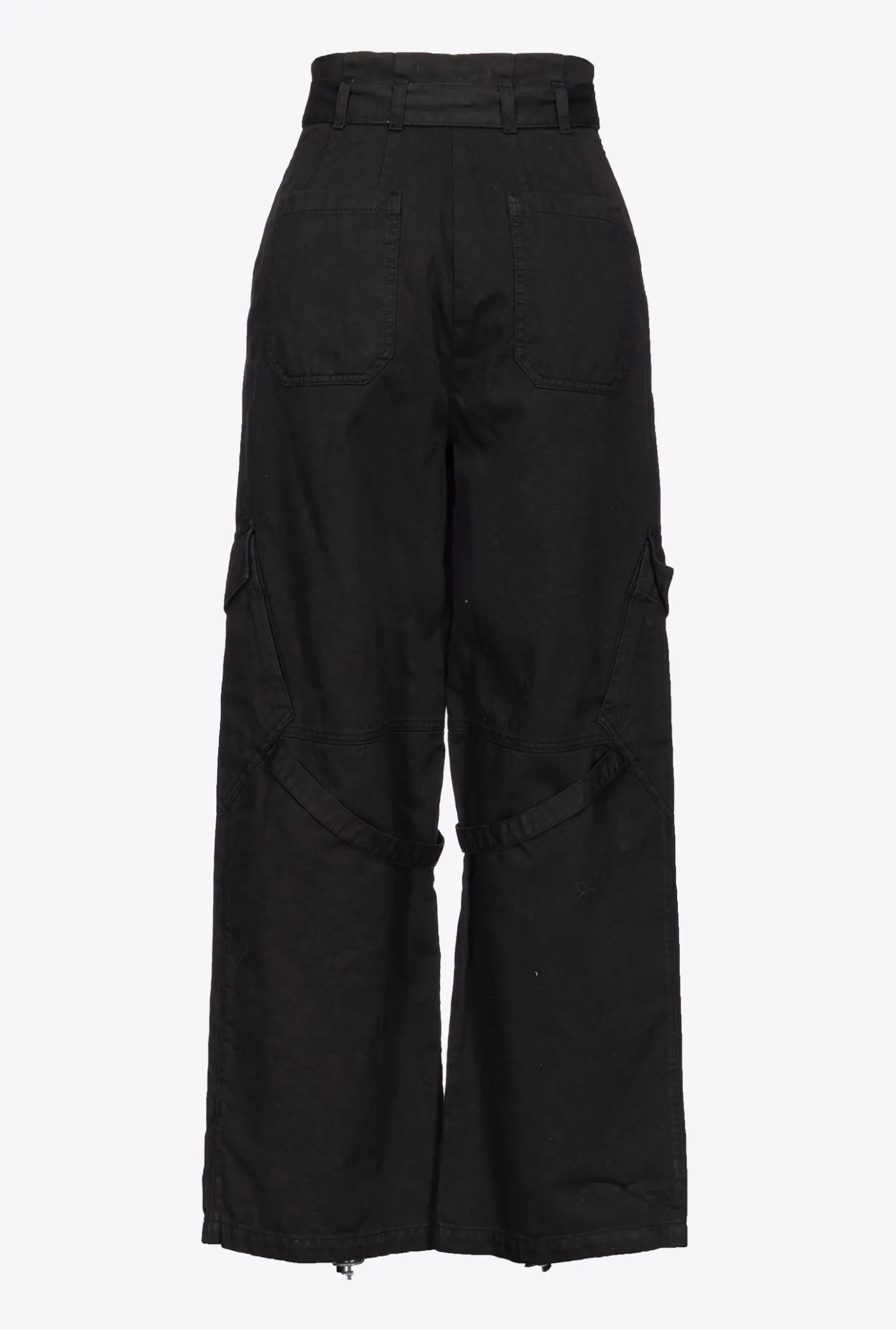 Pantalons|PINKO Pantalon Cargo Streetwear Noir Limousine