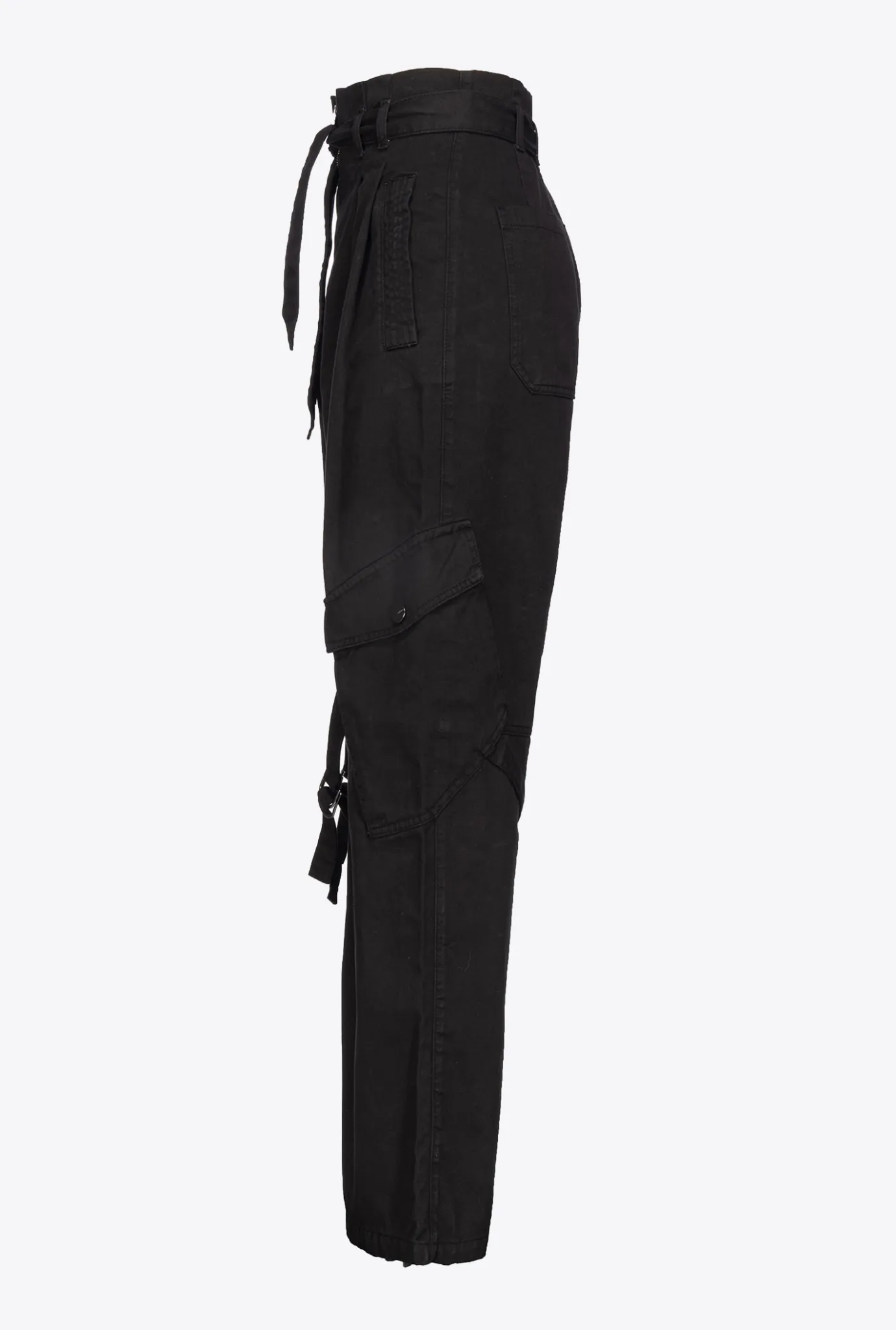 Pantalons|PINKO Pantalon Cargo Streetwear Noir Limousine