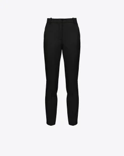 Pantalons|PINKO Pantalon Cigarette En Maille Roma Noir Limousine