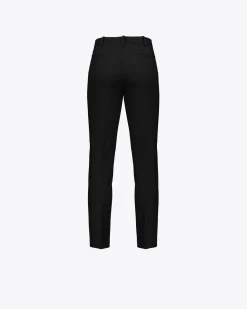 Pantalons|PINKO Pantalon Cigarette En Maille Roma Noir Limousine