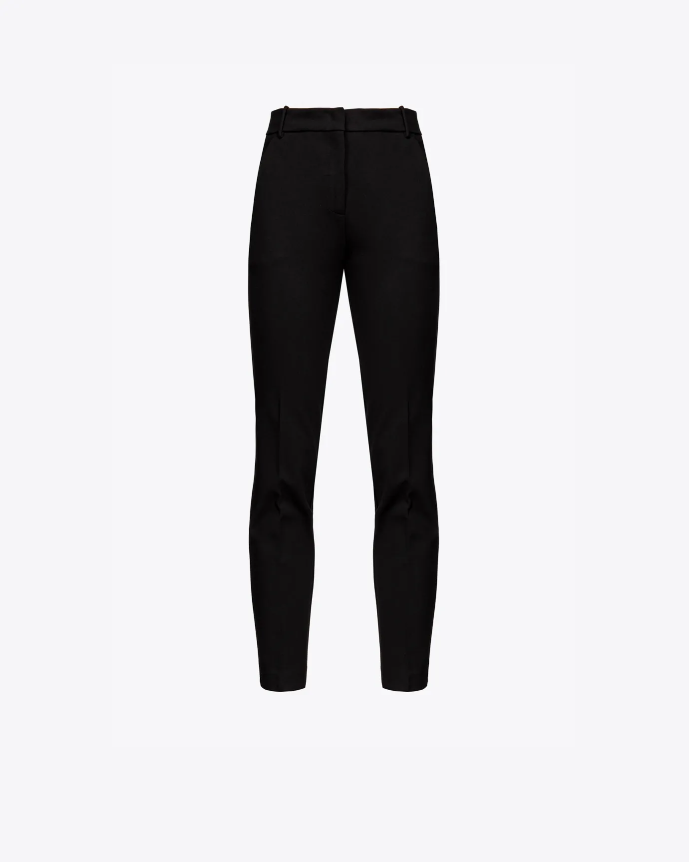 Tailleurs Et Ensembles|PINKO Pantalon Coupe Cigarette En Maille Roma Noir Limousine