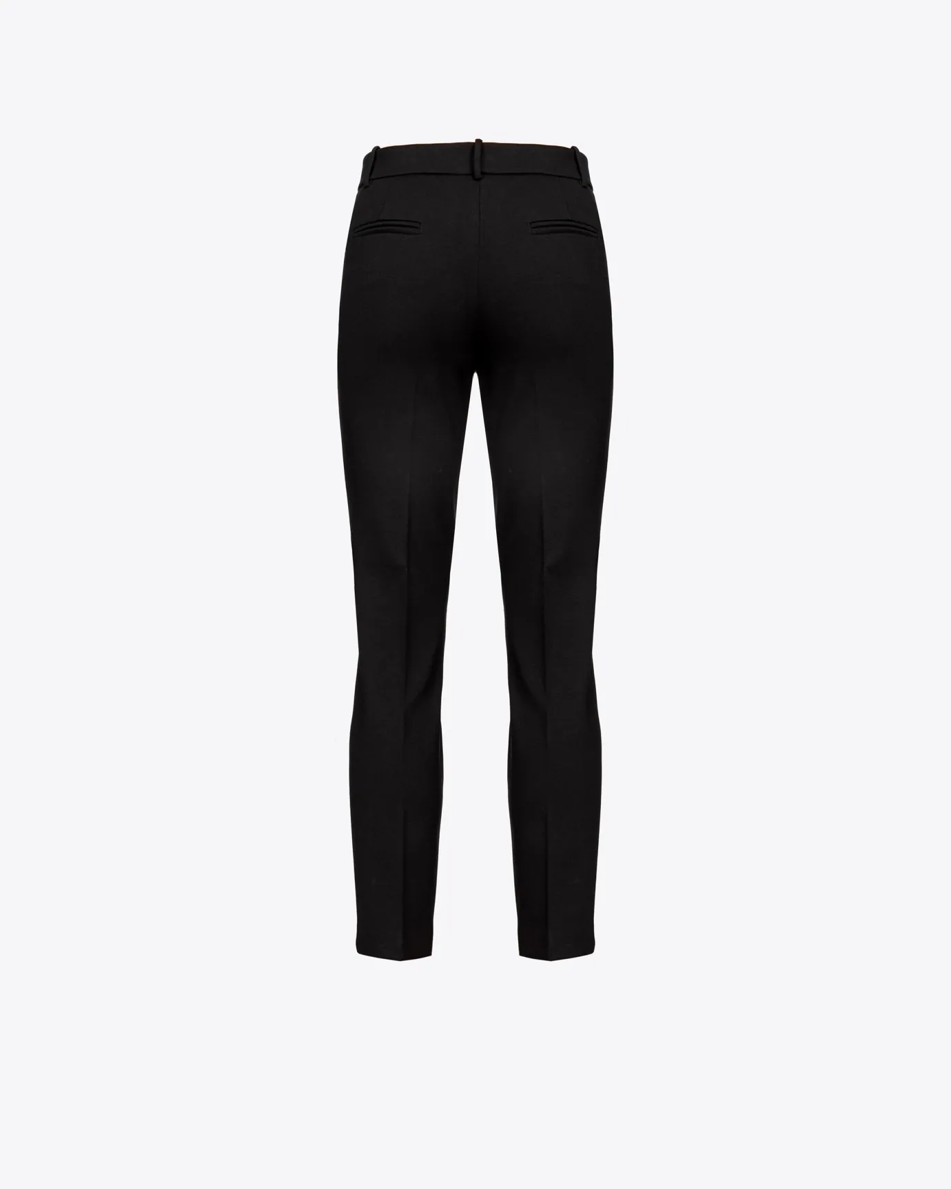 Tailleurs Et Ensembles|PINKO Pantalon Coupe Cigarette En Maille Roma Noir Limousine