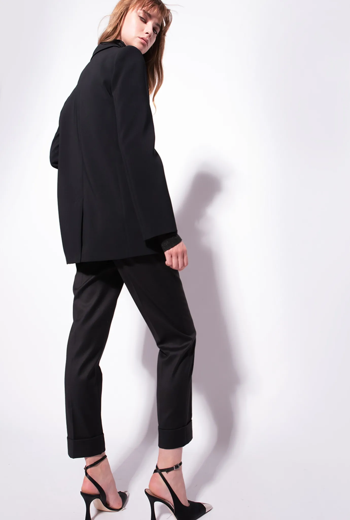 Pantalons|PINKO Pantalon En Flanelle Noir Limousine