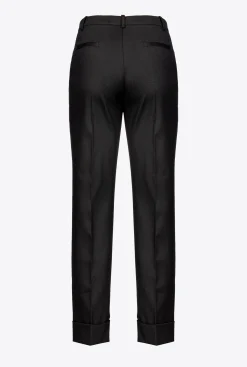 Pantalons|PINKO Pantalon En Flanelle Noir Limousine