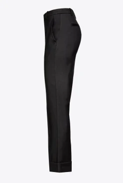 Pantalons|PINKO Pantalon En Flanelle Noir Limousine