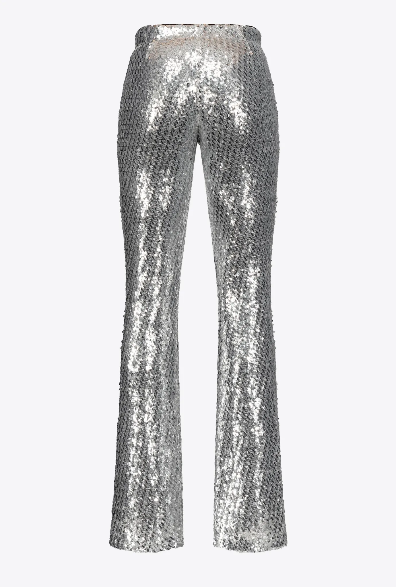 Tailleurs Et Ensembles|PINKO Pantalon Entierement Paillete Argent-Metallise