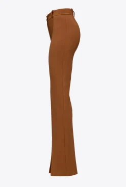 Tailleurs Et Ensembles|PINKO Pantalon Fendu Marron - Basset
