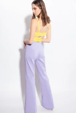 Tailleurs Et Ensembles|PINKO Pantalon Fendu En Bas Orchidee Claire