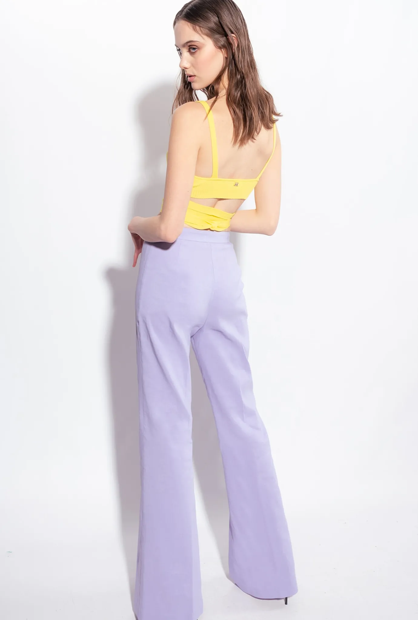 Tailleurs Et Ensembles|PINKO Pantalon Fendu En Bas Orchidee Claire