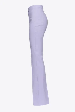 Tailleurs Et Ensembles|PINKO Pantalon Fendu En Bas Orchidee Claire