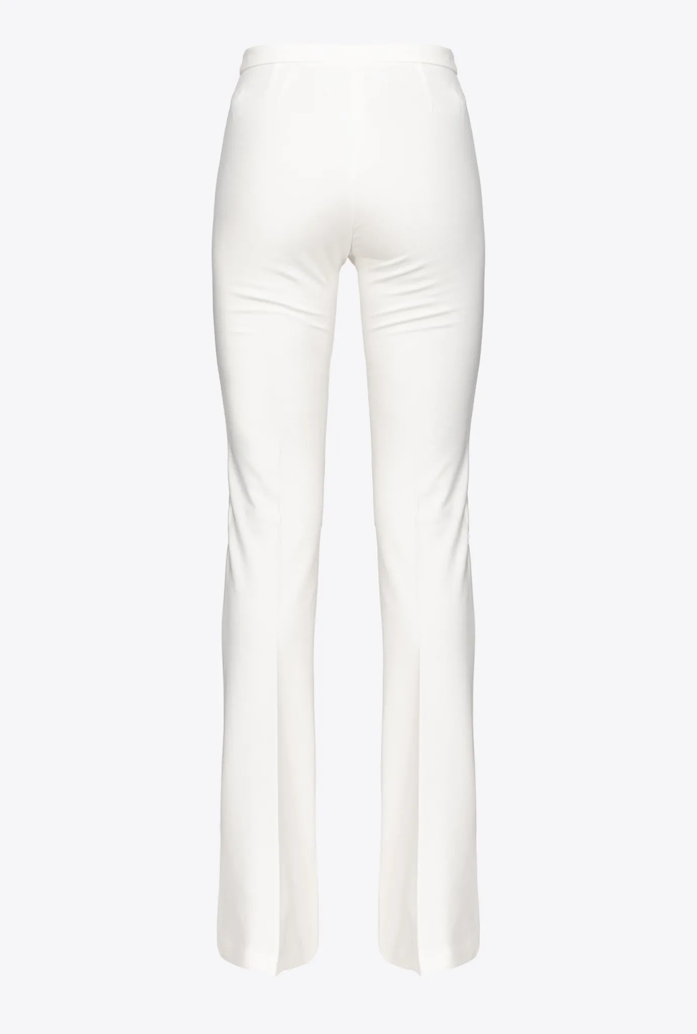 Tailleurs Et Ensembles|PINKO Pantalon Flare A Boutons Blanc-Blanche-Neige
