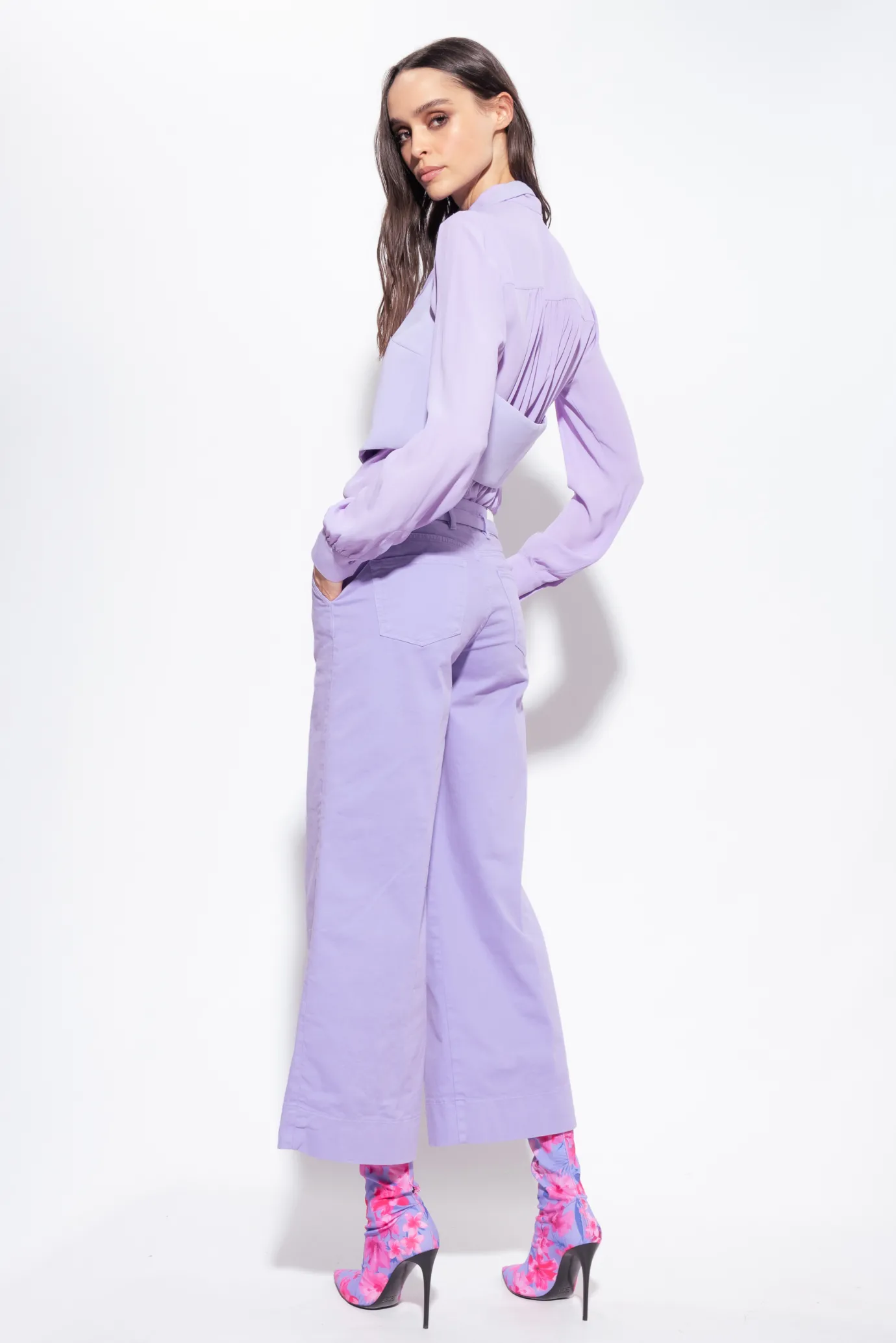 Jeans|PINKO Pantalon Flare Ceinture Violet