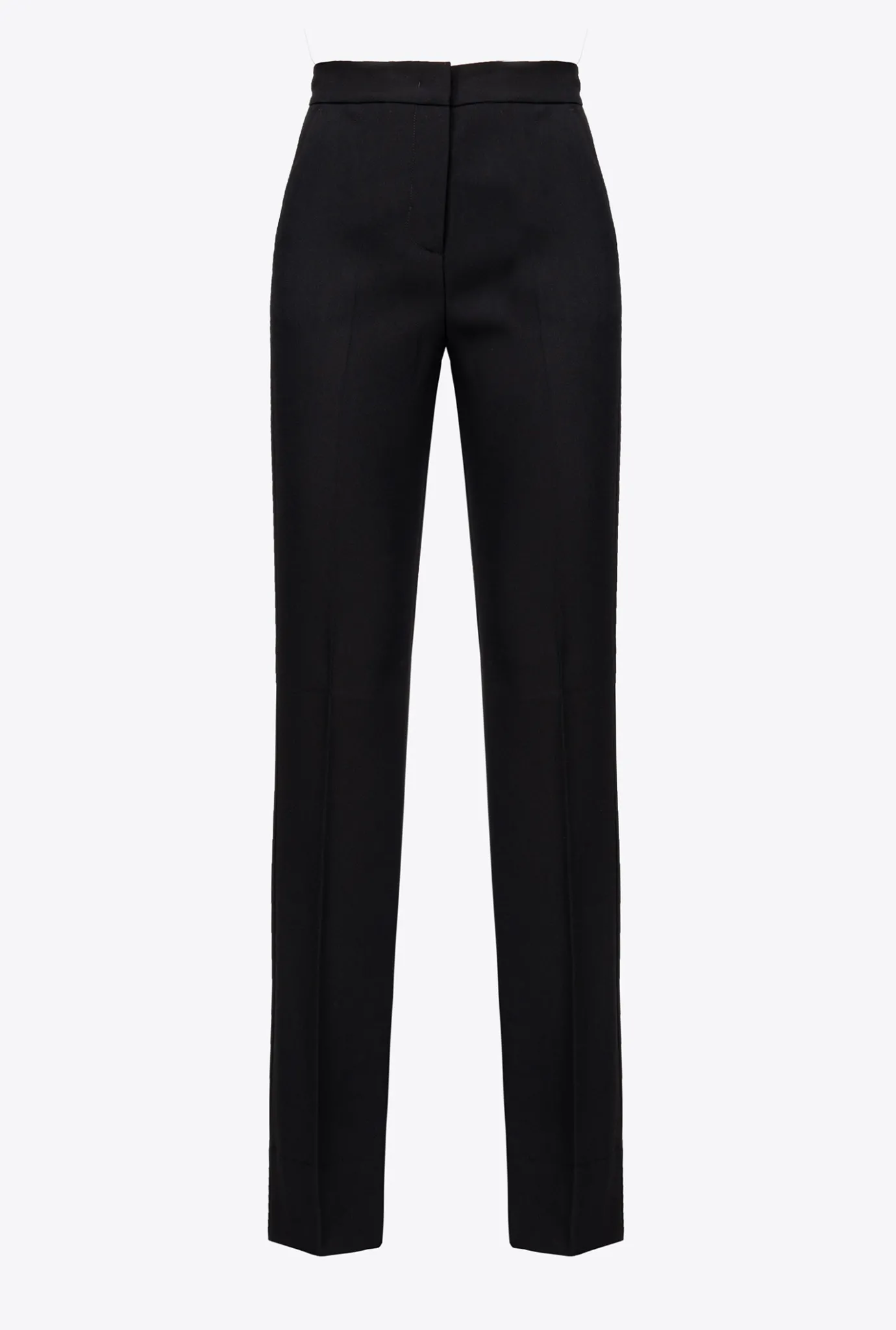 Pantalons|PINKO Pantalon Flare En Crepe De Polyester Noir Limousine