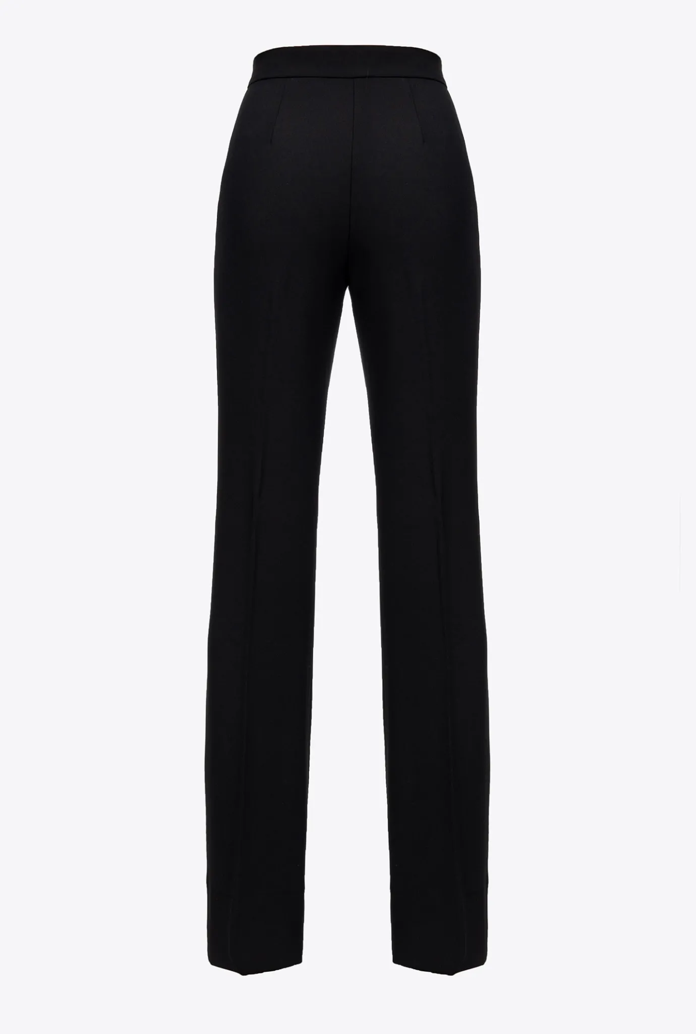 Pantalons|PINKO Pantalon Flare En Crepe De Polyester Noir Limousine