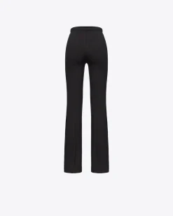 Pantalons|PINKO Pantalon Flare En Tissu Technique Stretch Noir Limousine