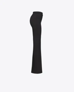 Pantalons|PINKO Pantalon Flare En Tissu Technique Stretch Noir Limousine