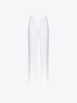 Tailleurs Et Ensembles|PINKO Pantalon Flare Stretch Blanc Nimbus
