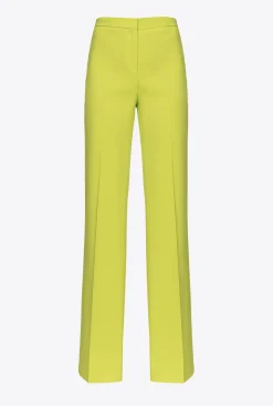 Pantalons|PINKO Pantalon Flare Stretch Citron Vert