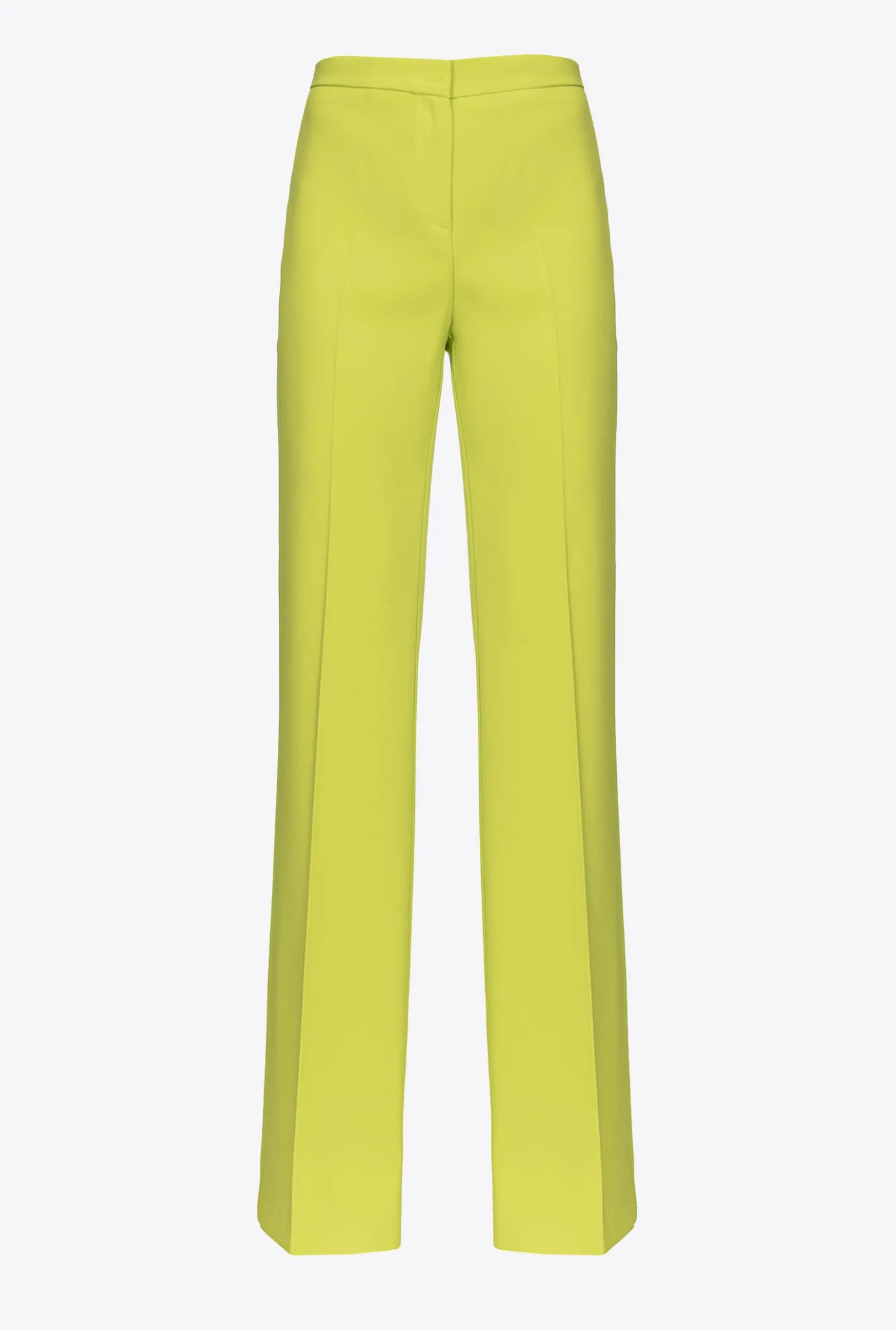 Pantalons|PINKO Pantalon Flare Stretch Citron Vert