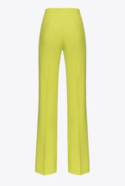 Pantalons|PINKO Pantalon Flare Stretch Citron Vert