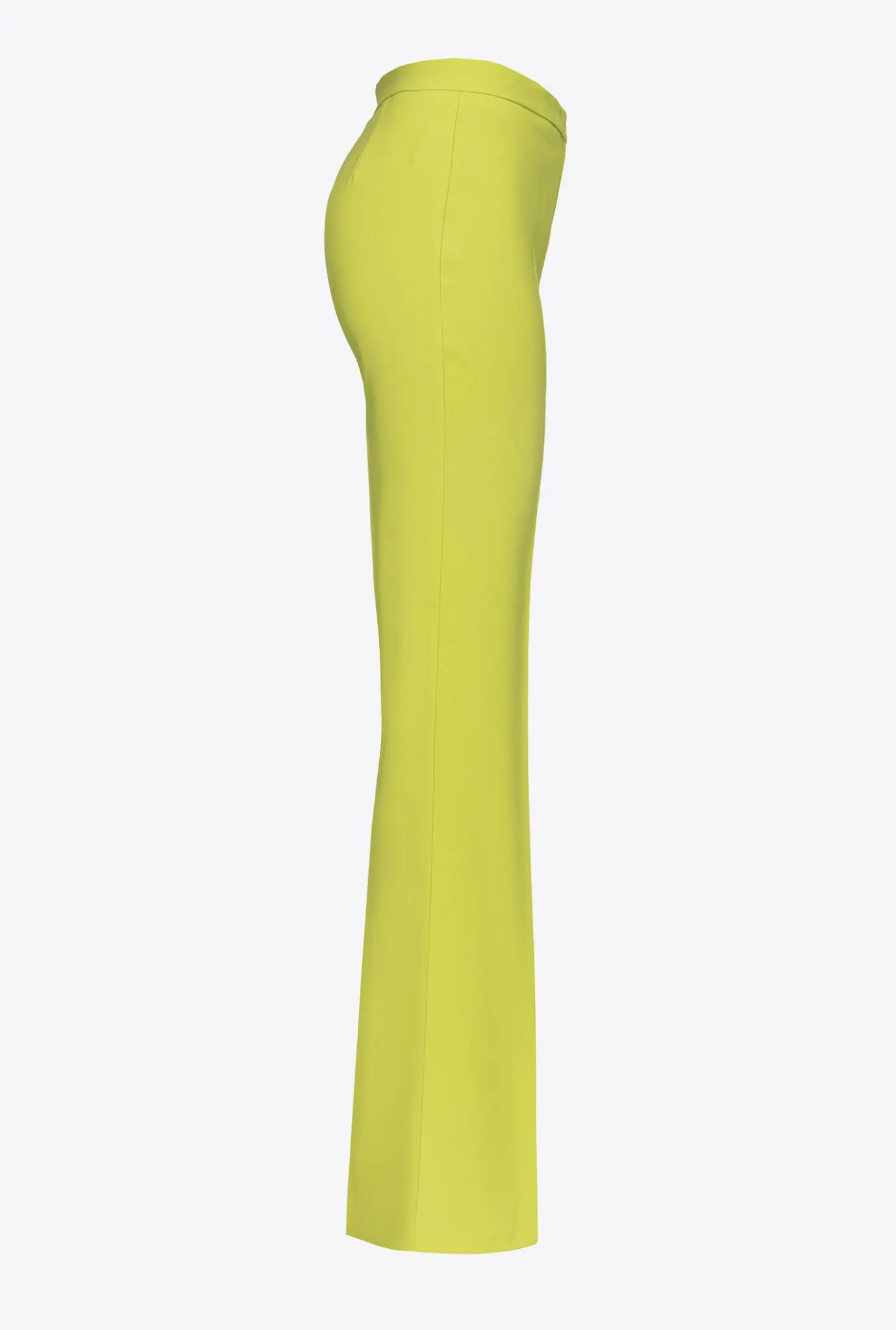 Pantalons|PINKO Pantalon Flare Stretch Citron Vert