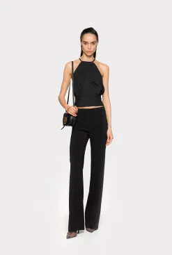 Tailleurs Et Ensembles|PINKO Pantalon Flare Stretch Noir Limousine
