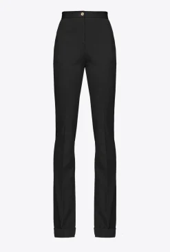 Pantalons|PINKO Pantalon Flare Taille Haute Noir Limousine