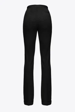Pantalons|PINKO Pantalon Flare Taille Haute Noir Limousine