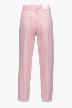 Jeans|PINKO Pantalon Mom Fit Dechire Rose Clair