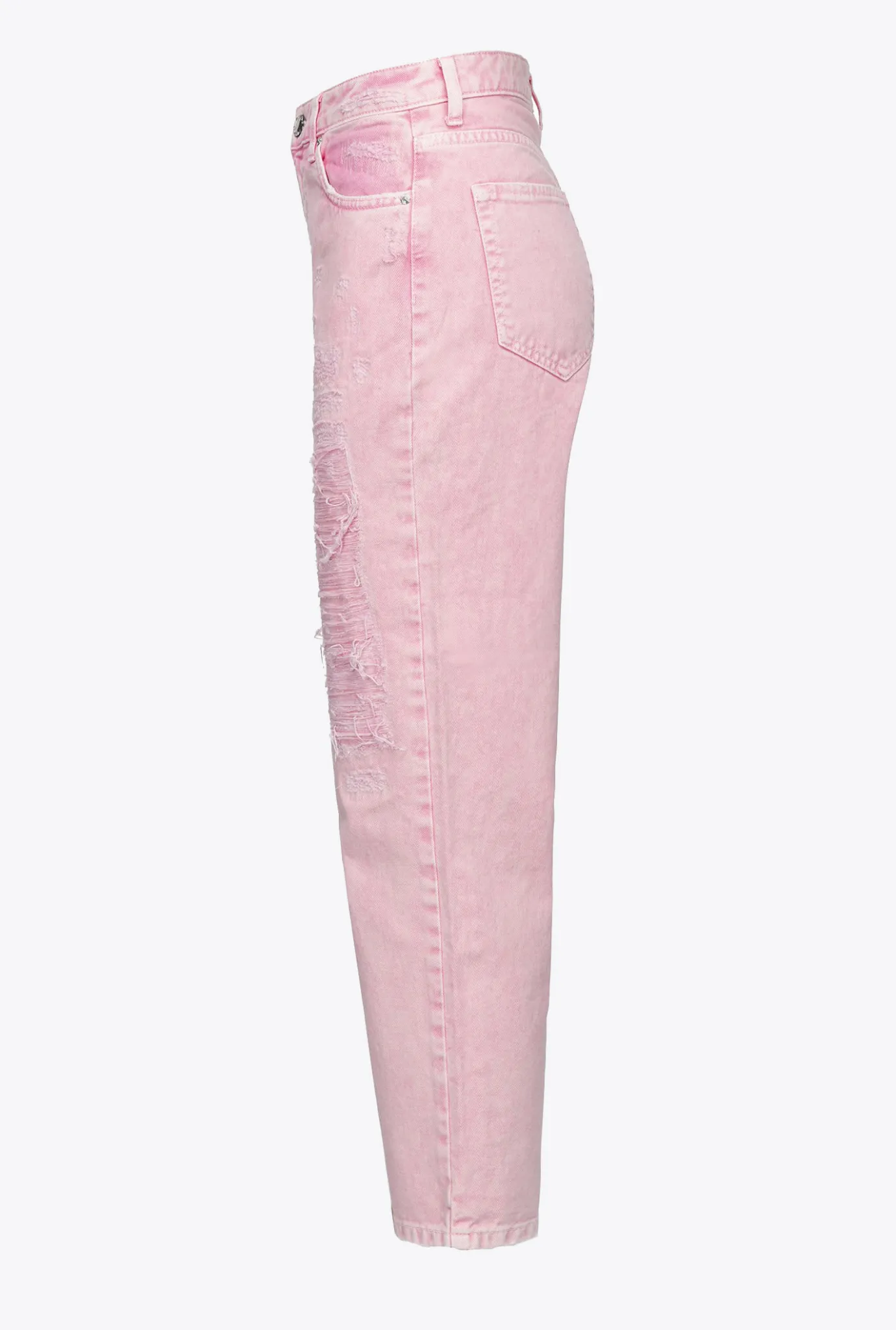 Jeans|PINKO Pantalon Mom Fit Dechire Rose Clair