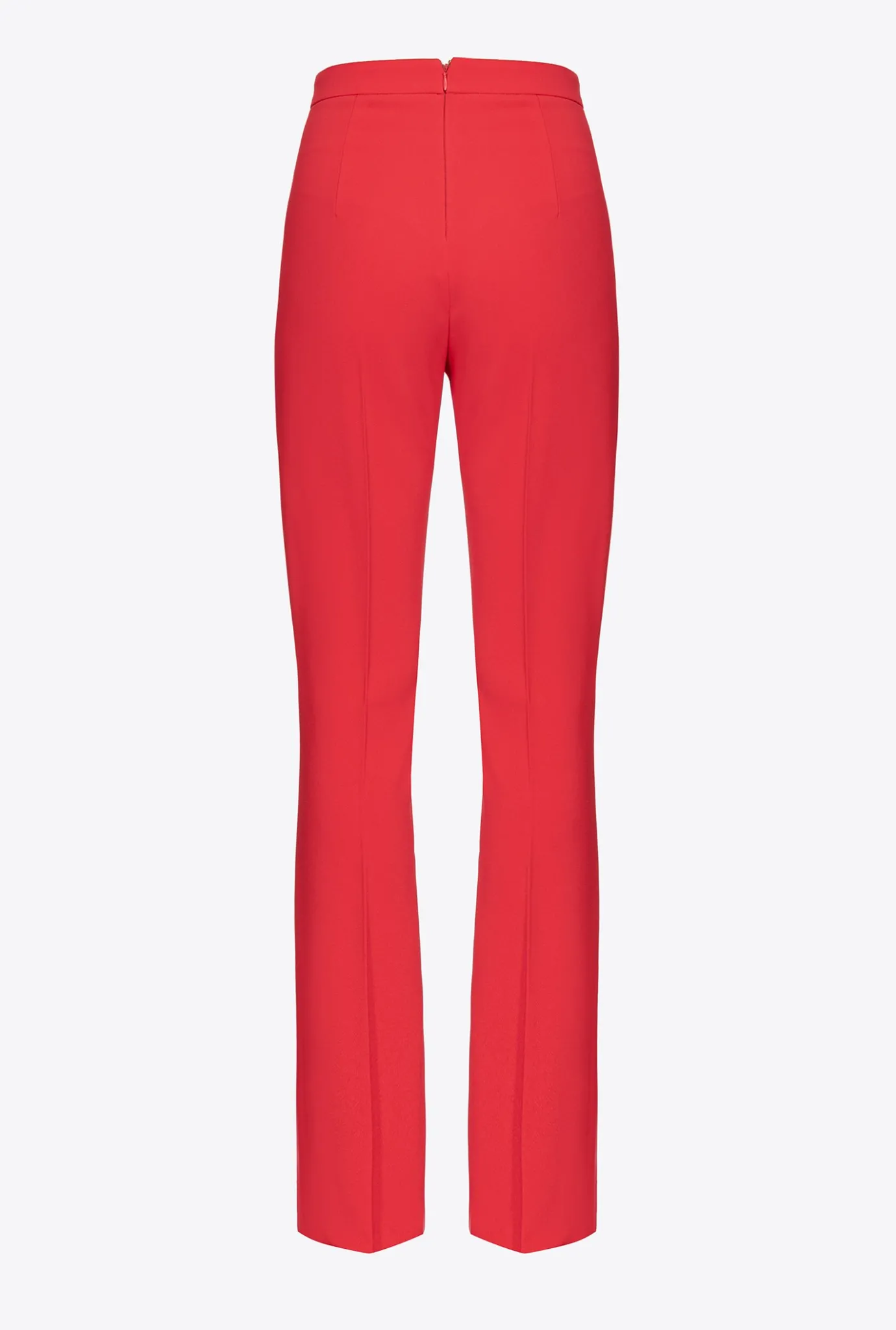 Tailleurs Et Ensembles|PINKO Pantalon Moulant Fendu En Bas Rouge Formule 1