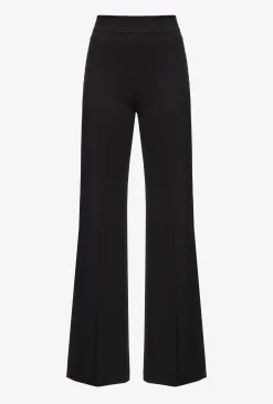 Pantalons|PINKO Pantalon Pattes D'Elephant Noir Limousine