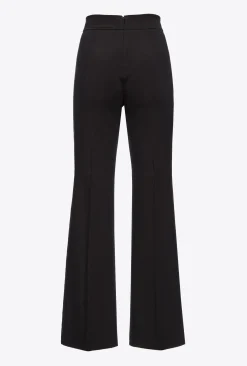 Pantalons|PINKO Pantalon Pattes D'Elephant Noir Limousine