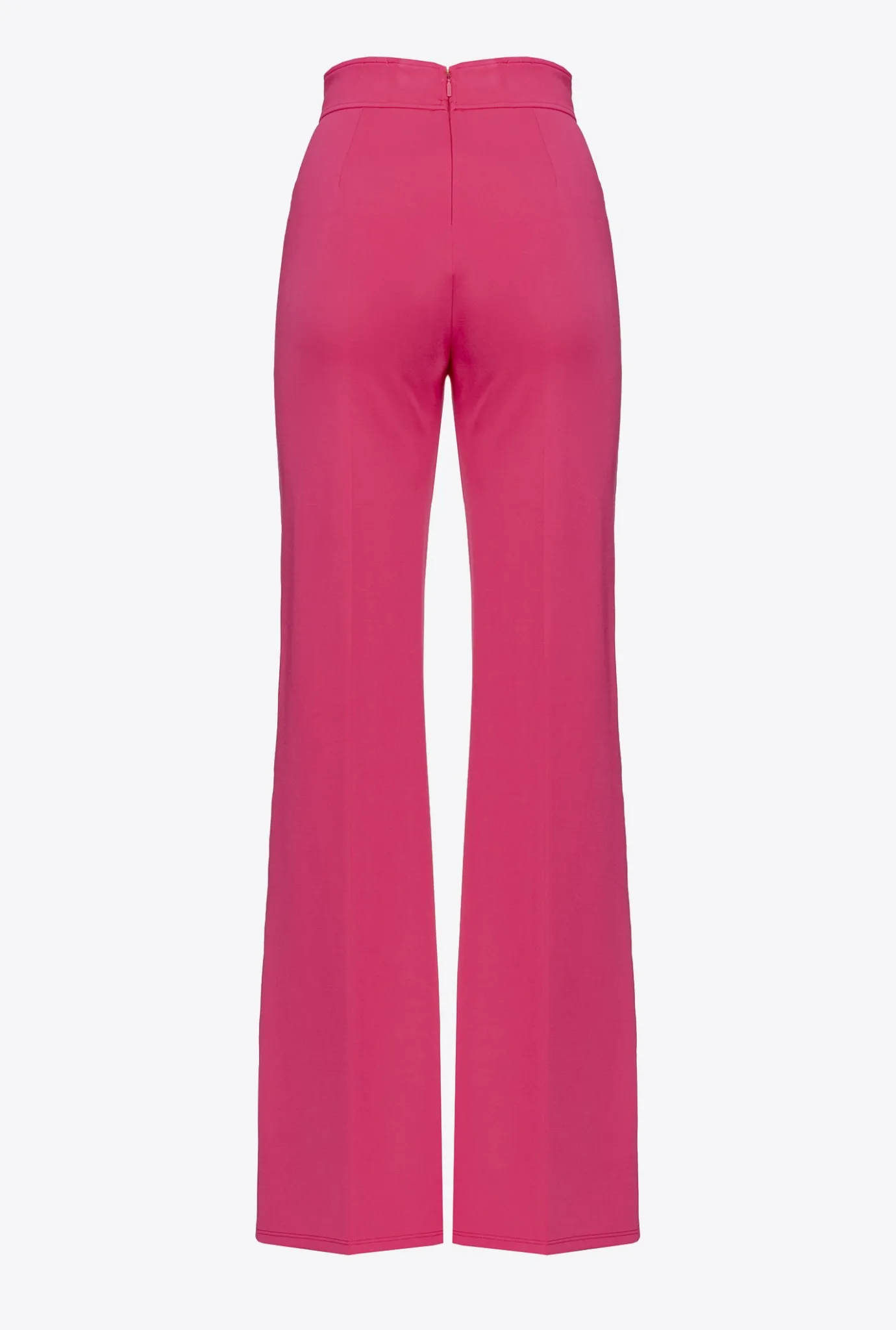 Tailleurs Et Ensembles|PINKO Pantalon Pattes D'Elephant Rouge Framboise