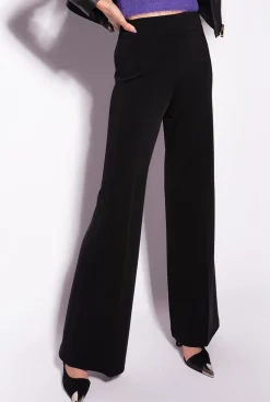 Pantalons|PINKO Pantalon Pattes D'Elephant Noir Limousine