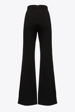 Pantalons|PINKO Pantalon Pattes D'Elephant Noir Limousine