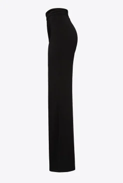 Pantalons|PINKO Pantalon Pattes D'Elephant Noir Limousine