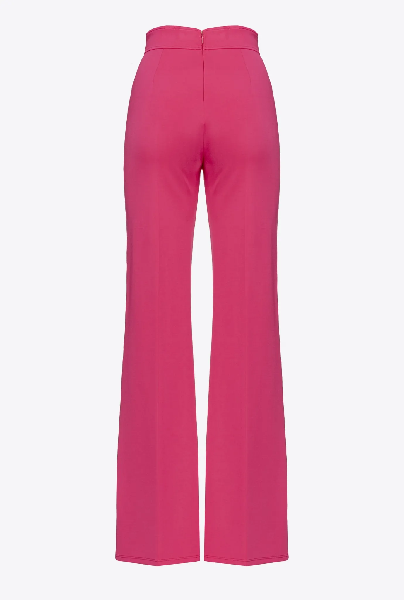 Tailleurs Et Ensembles|PINKO Pantalon Pattes D'Elephant Rouge Framboise