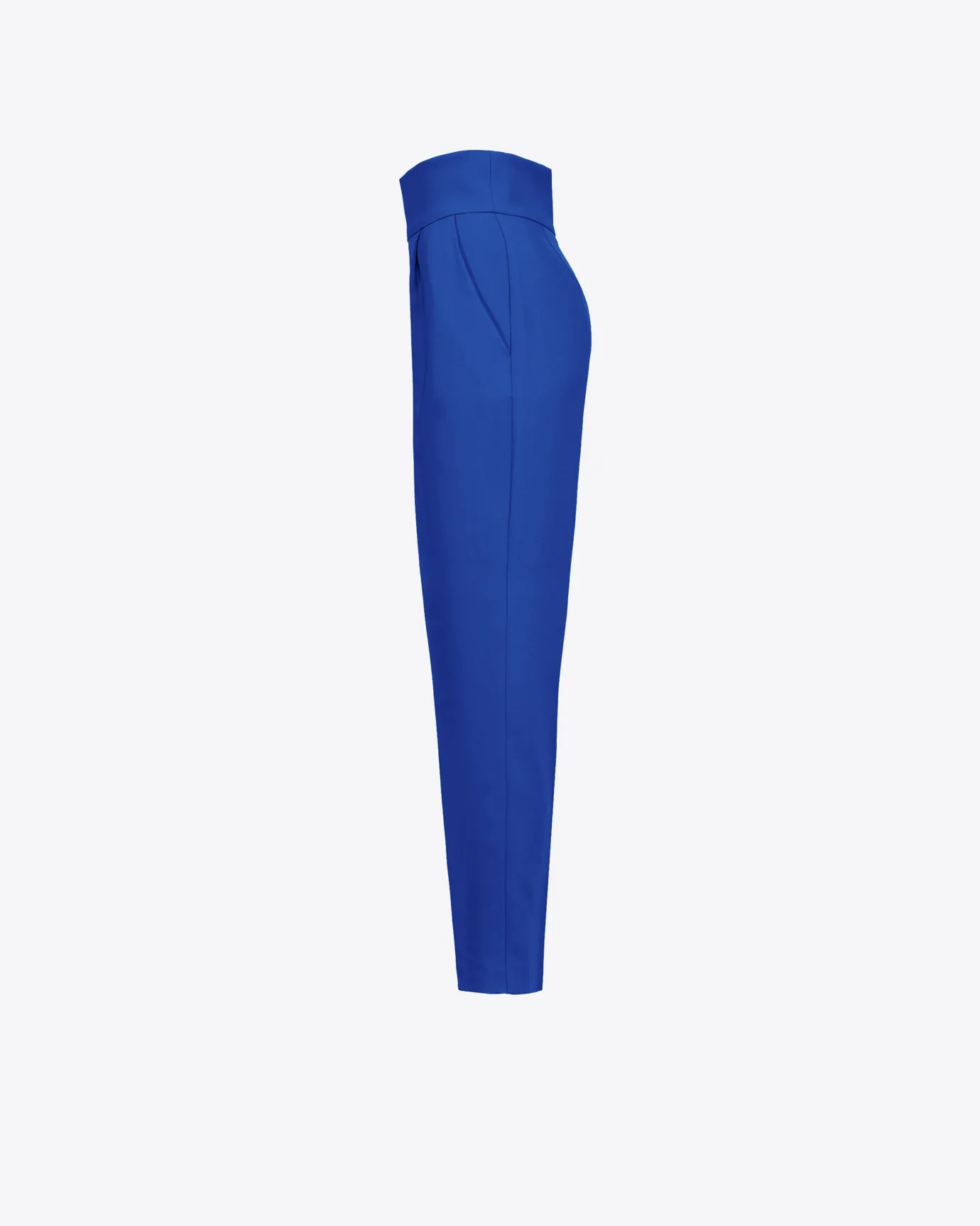 Tailleurs Et Ensembles|PINKO Pantalon Taille Haute En Crepe Stretch Bleu Spectre