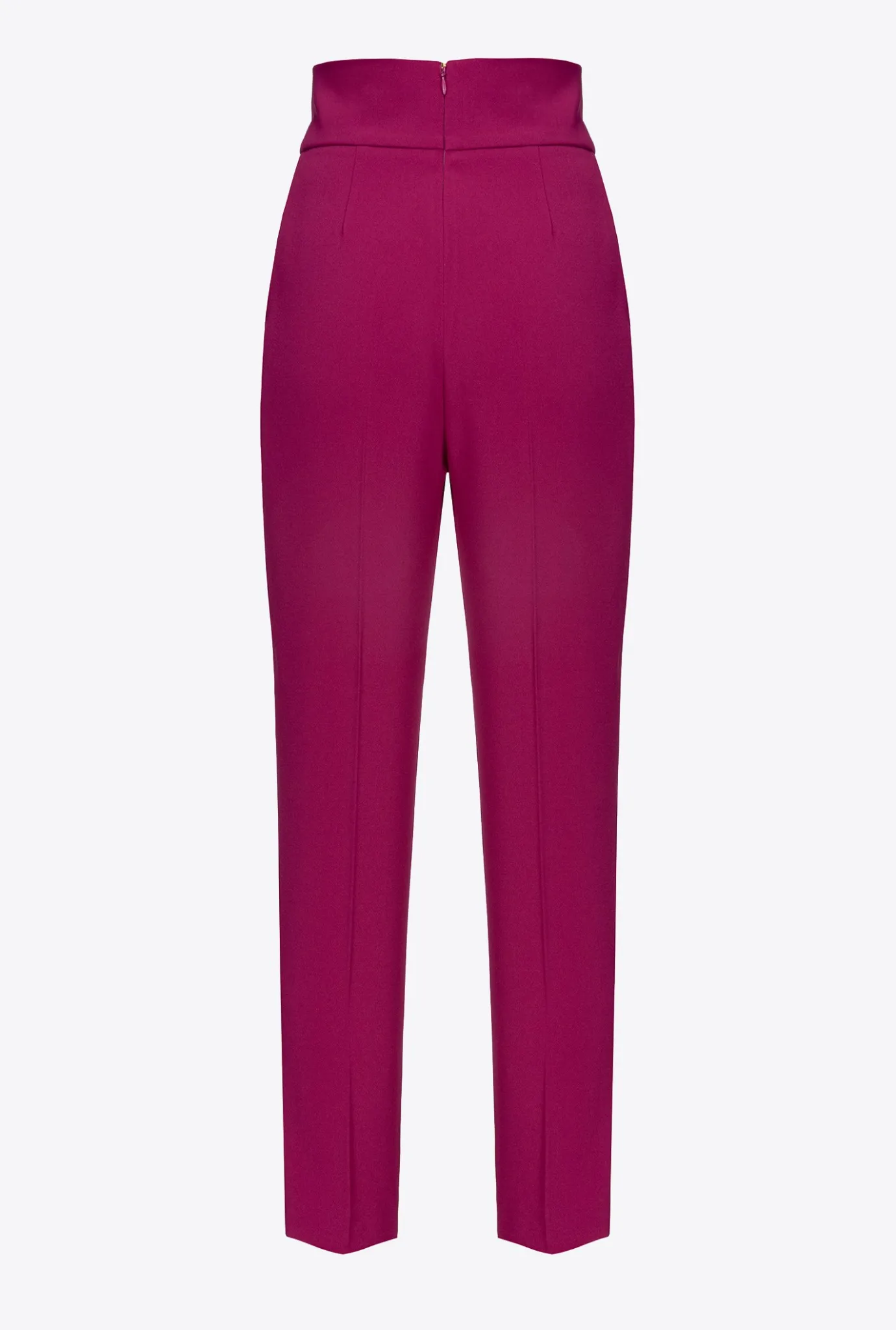 Pantalons|PINKO Pantalon Taille Haute En Crepe Stretch Violet Bougainvillier
