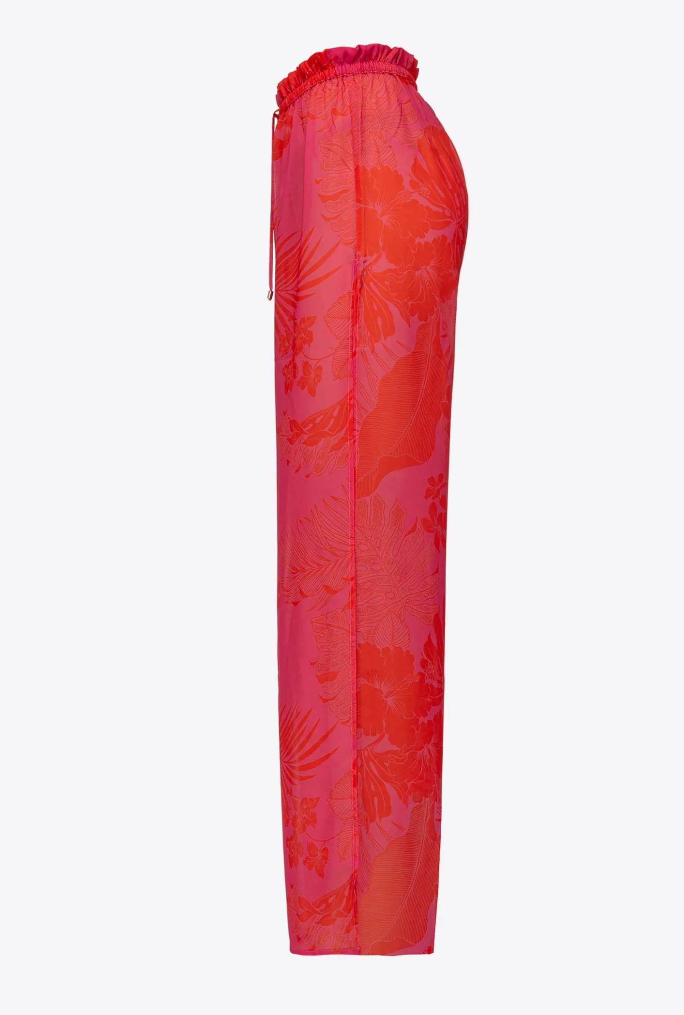 Maillots De Bain|PINKO Pantalon Wide Leg A Imprime Floral Multicolore Rose/Orange