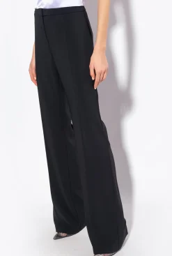 Tailleurs Et Ensembles|PINKO Pantalon Wide Leg Stretch Noir Limousine