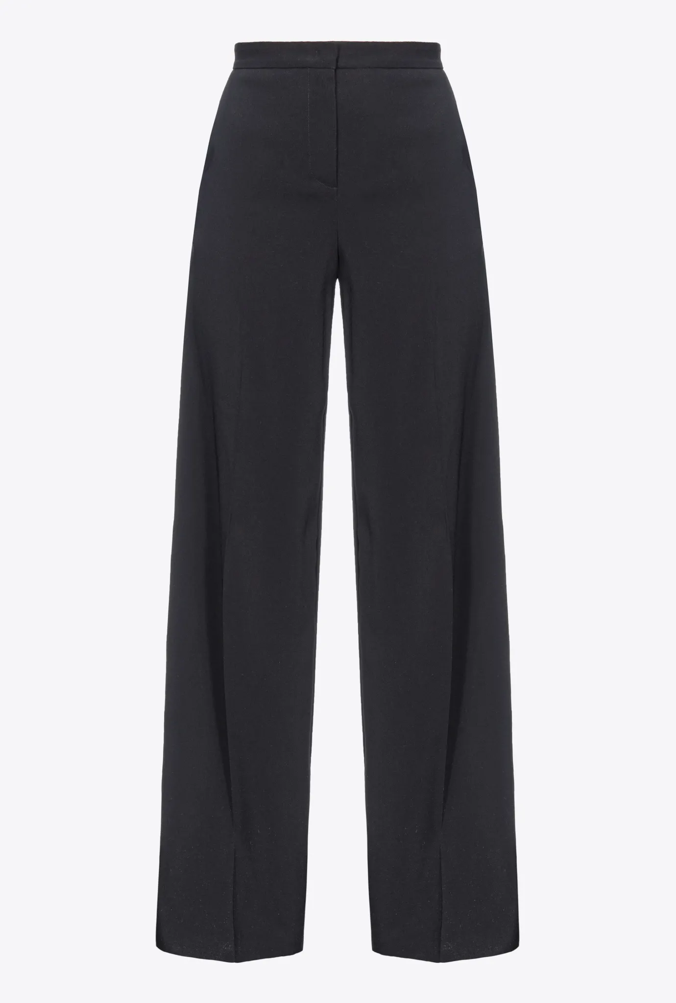 Tailleurs Et Ensembles|PINKO Pantalon Wide Leg Stretch Noir Limousine