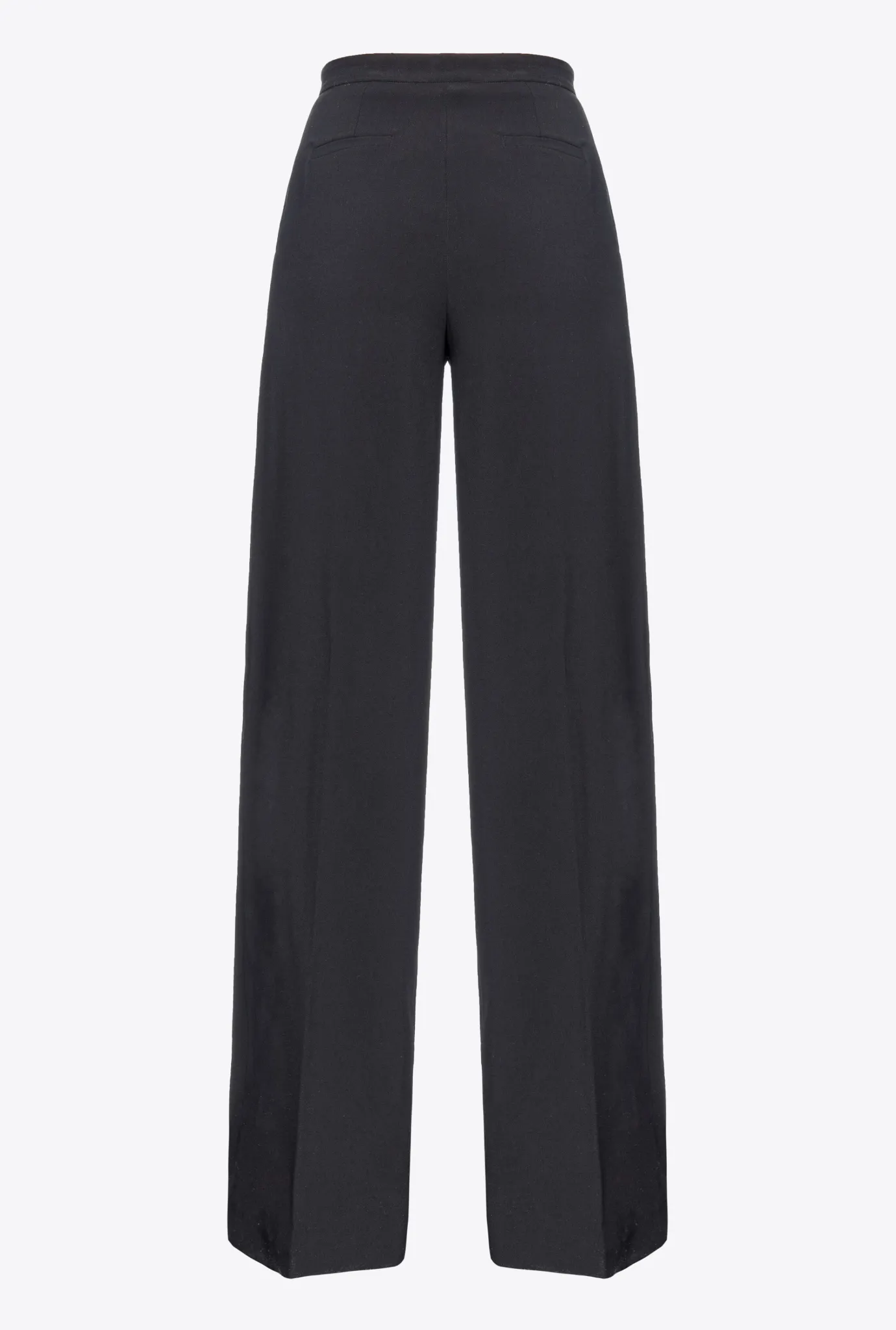 Tailleurs Et Ensembles|PINKO Pantalon Wide Leg Stretch Noir Limousine